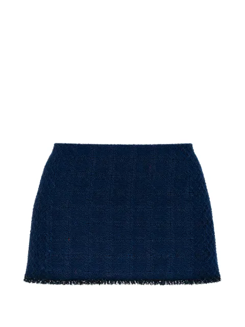 Givenchy frayed-hem tweed mini skirt Blue BW40W615MC