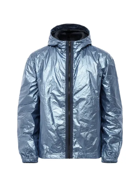 Givenchy lamé hooded jacket Blue BM014J14Y4427