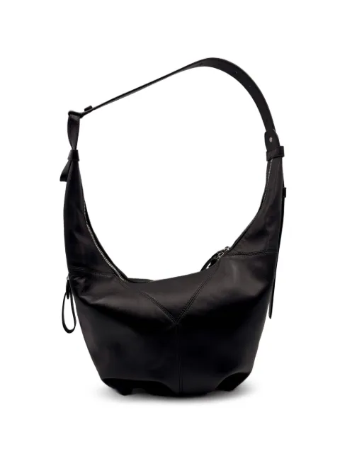 Bonastre S Bow panelled leather shoulder bag Black BN207BOWS