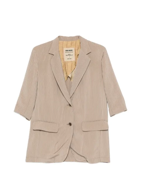 Uma Wang Kali stripe single-breasted blazer Neutrals UW6047