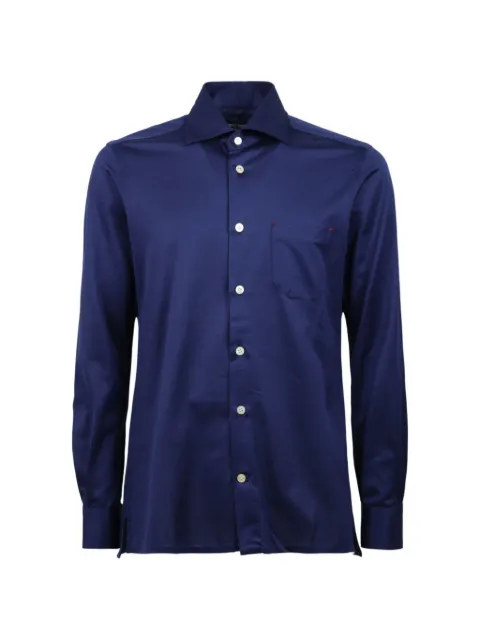 Kiton Nerano chest-pocket shirt Blue UMCNERH0966510002BLUNOTTE