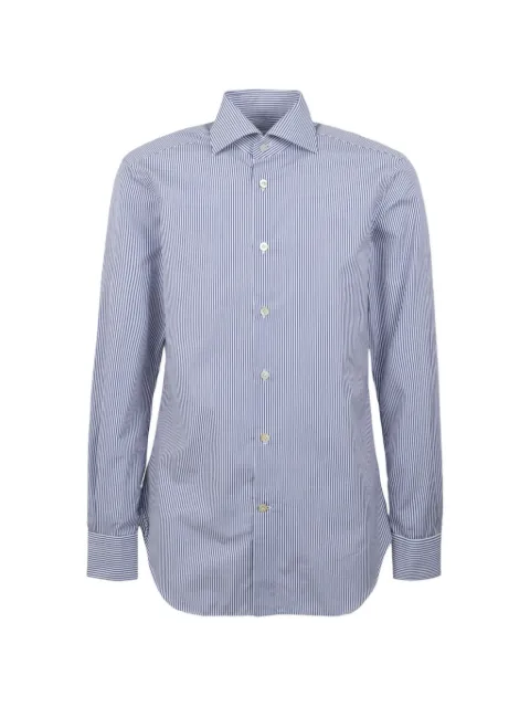 Kiton striped long-sleeve shirt Blue UCCH0960430002BLUSCURO