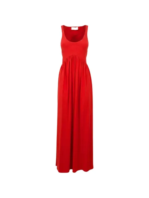 Sportmax maxi cut-out gathered dress Red SPXPANINOCORALLO