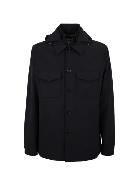 Moorer hooded button-up jacket Blue MAFFEIKRDARKBLU