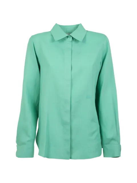 Max Mara long-sleeve shirt Green MXMFALASCOACQUAMARINA