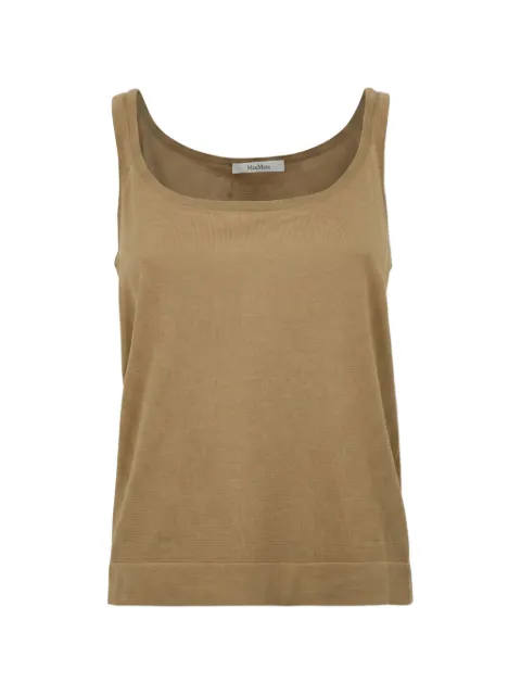 Max Mara scoop-neck knitted tank top Neutrals MXPUMANO
