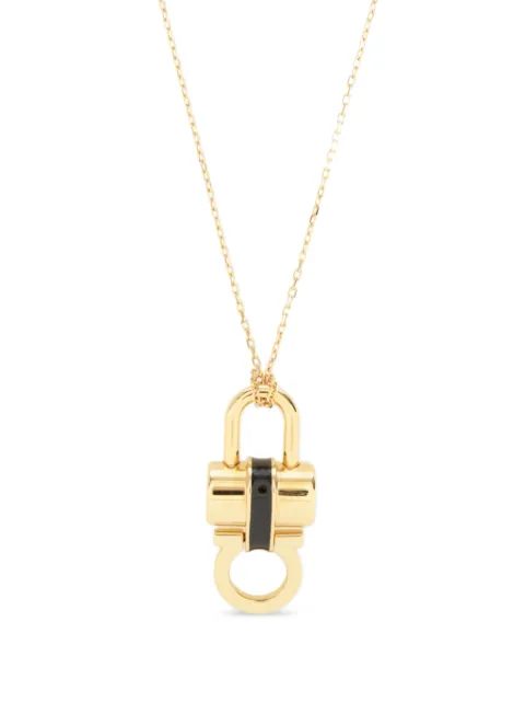 Ferragamo Gancini padlock necklace Gold 785456760883OROCHIARO