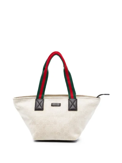 Gucci Pre-Owned 2016-2026 GG Canvas Web tote bag Brown 4XXUUJ9XU57UWSOU