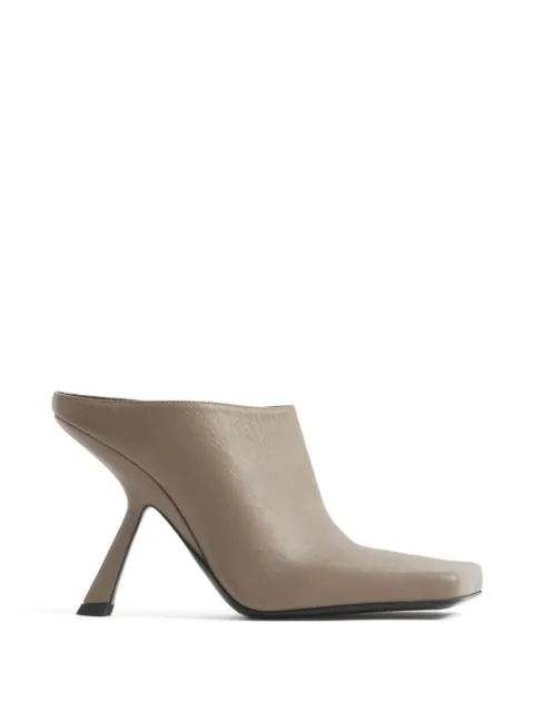 Mugler square-toe leather mules Neutrals 26S10CH00579012