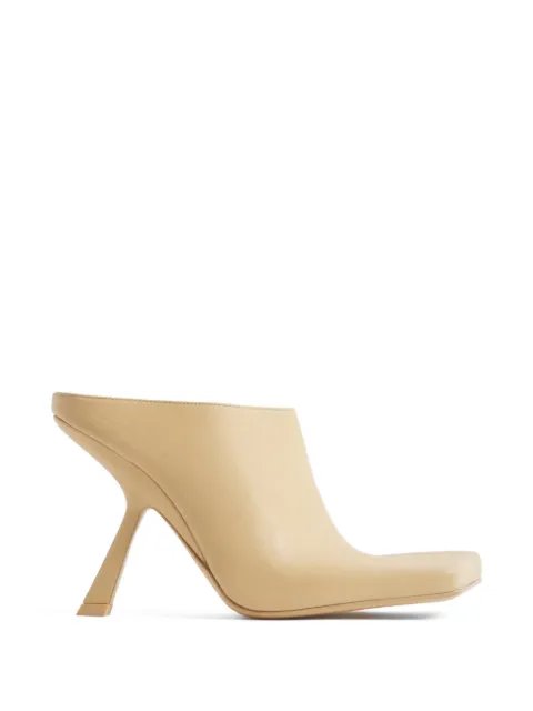 Mugler square-toe leather mules Neutrals 26S10CH00579012