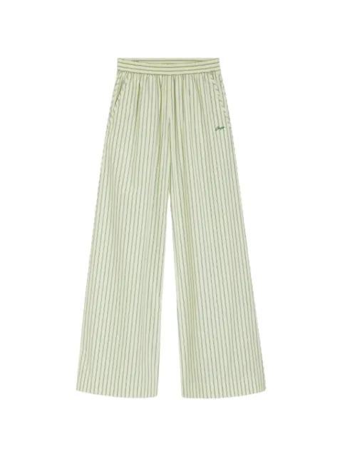 BOSS vertical-stripe palazzo pants Yellow 50559237