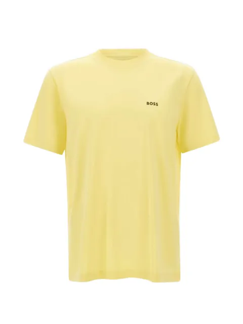 BOSS logo-print short-sleeve T-shirt Yellow 50506373