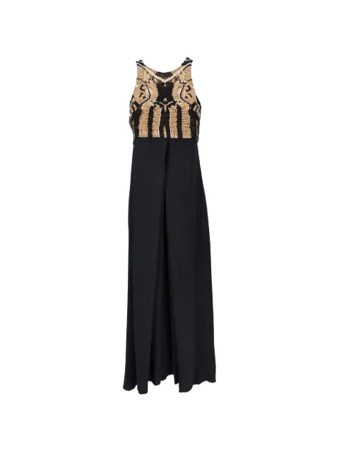 Diane Von Furstenberg Vintage macramé-panel sleeveless dress Black W742639
