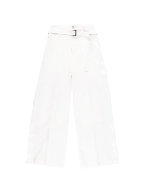 sacai belted panelled jeans White 2608289