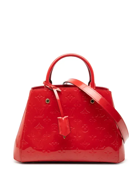 Louis Vuitton Pre-Owned 2015 Monogram Vernis Montaigne BB satchel Red RT47HD0DI2RN1XQV