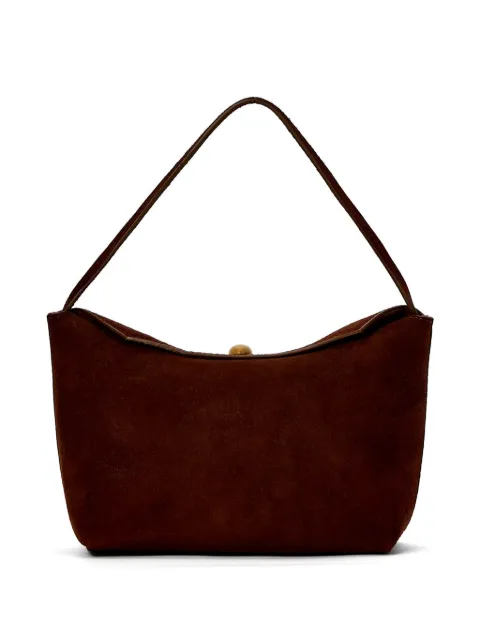 Christopher Esber turnlock suede mini bag Brown 24048352F25