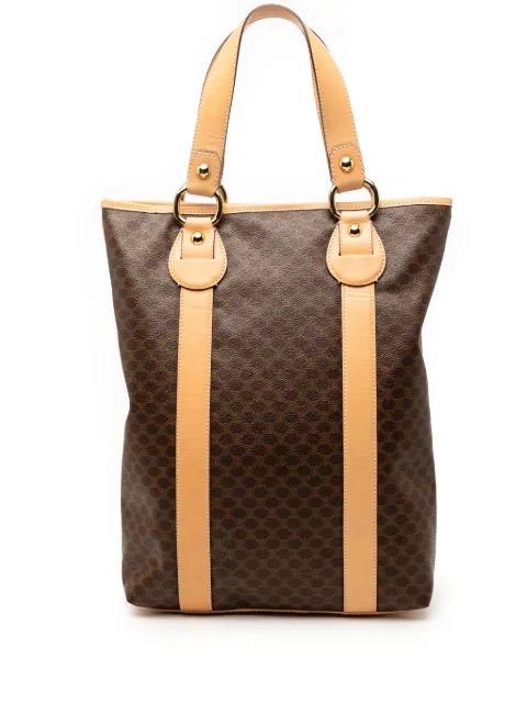 Celine Pre-Owned 2010 Macadam Coated Canvas Vertical tote bag Brown D1285IRXMCRSJT2G