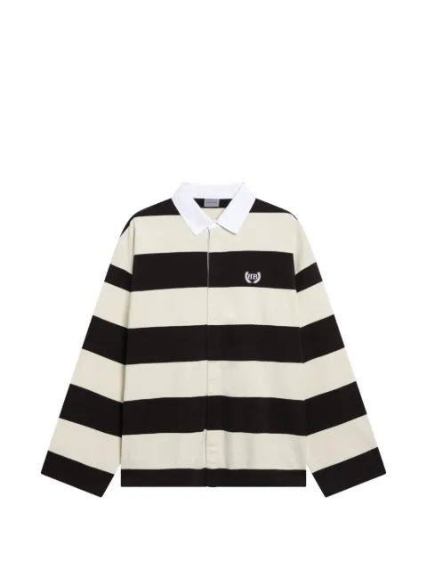 Balenciaga striped polo shirt Brown 871654TUVL5