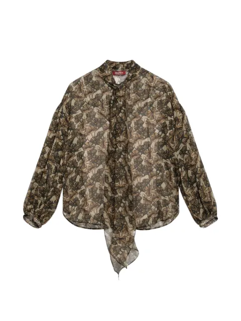 Max Mara floral-print blouse Brown MSTBALLATASI