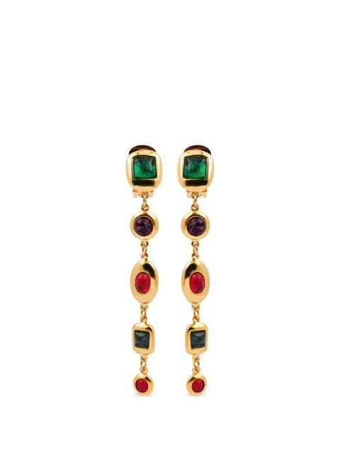 Ben Amun Lucrecia glass-embellished drop earrings Gold 81793