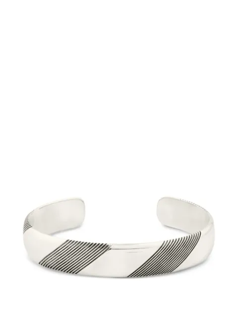 Philippe Audibert Anders engraved-stripe cuff bracelet Silver 53132