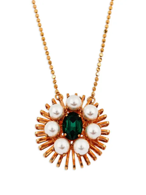Anton Heunis crystal-embellished faux-pearl necklace Gold 75255