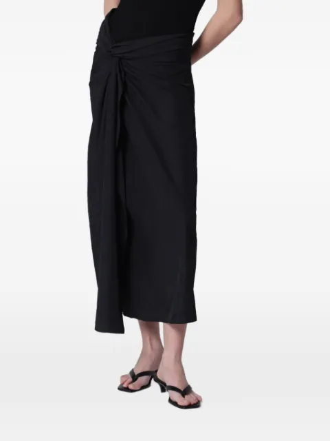 Róhe twist-detail midi skirt Black 41932321PL