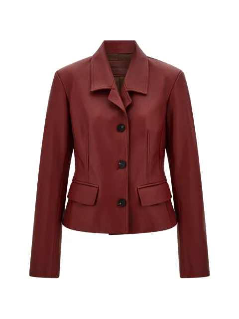Ferragamo fitted deerskin jacket Red 795820