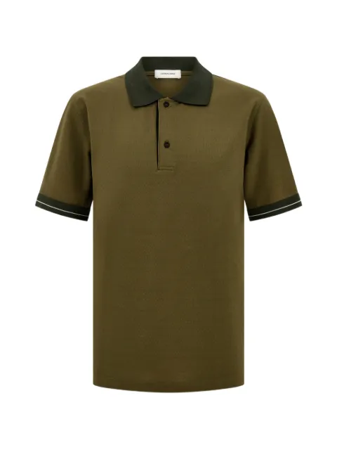 Ferragamo piqué-weave contrast-collar polo shirt Green 795876