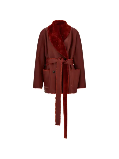 Ferragamo reversible shearling jacket Red 795798
