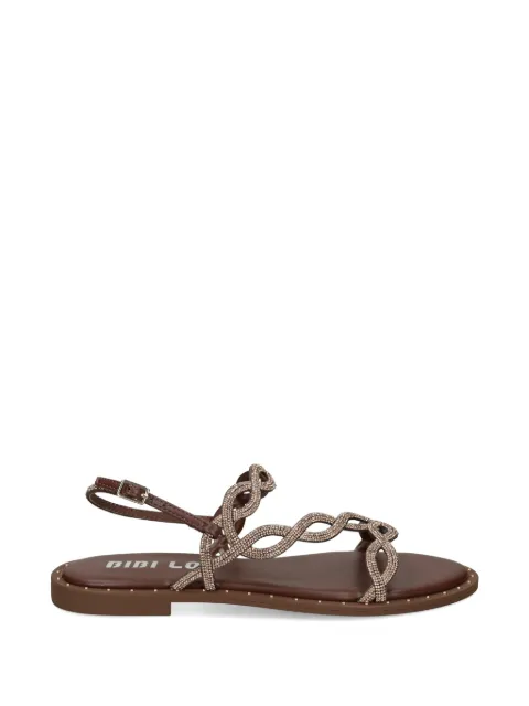 Bibi Lou Illion crystal-embellished sandals Brown 888Z00HGILLION
