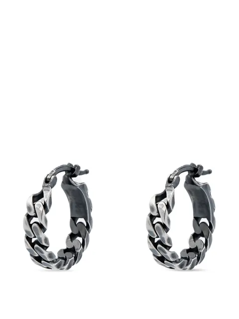 MM6 Maison Margiela chain-link hoop earrings Silver 81563
