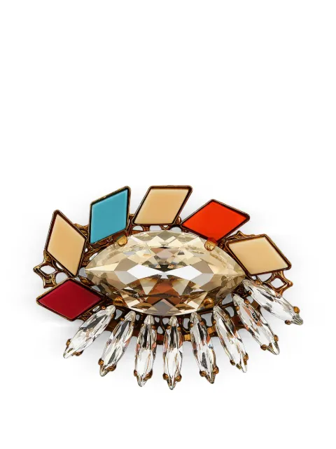Anton Heunis crystal-embellished garnet brooch Gold 72723