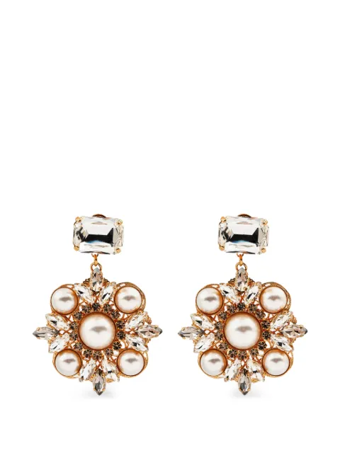Anton Heunis crystal-embellished faux-pearl earrings Gold 75288