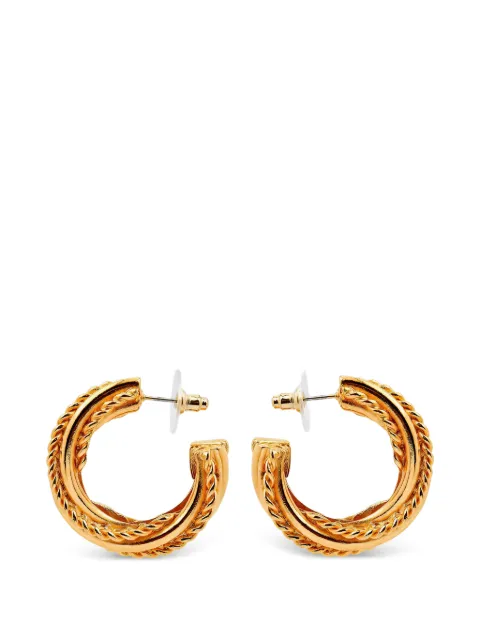Ben Amun twisted-rope hoop earrings Gold 81804