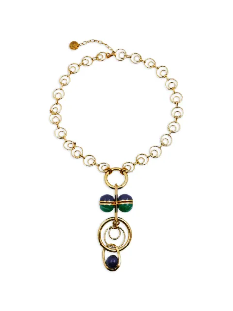 Anton Heunis enamel-pendant chain necklace Blue 72709