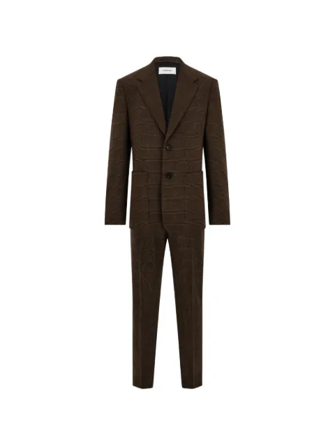 Ferragamo wool pinstripe suit Brown 796596