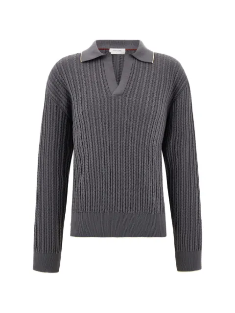 Ferragamo knitted polo top Grey 795959