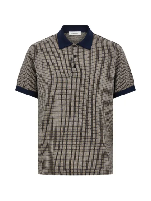Ferragamo patterned short-sleeve polo shirt Neutrals 795893