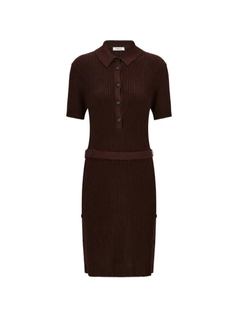 Ferragamo knitted polo dress Brown 796055
