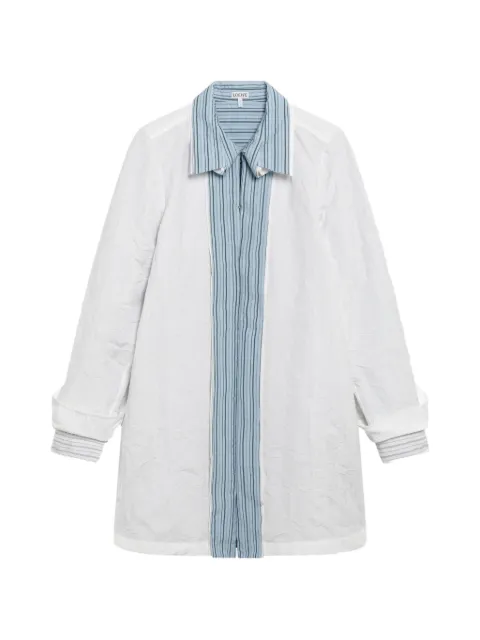 LOEWE crinkled mini shirt dress White S540Y09XVU