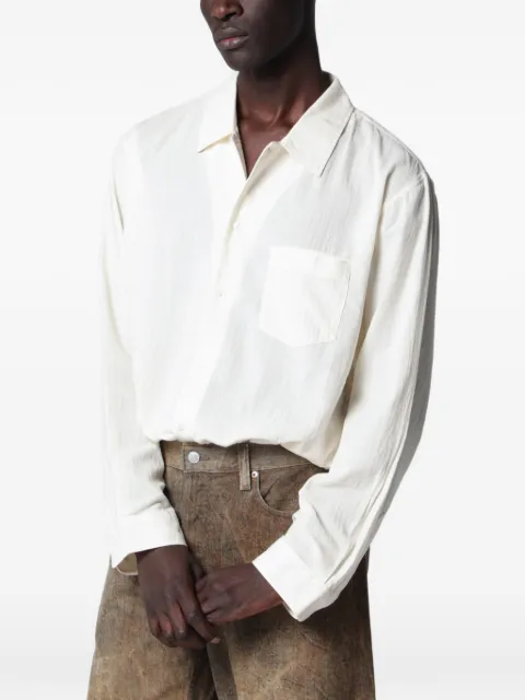 Séfr Leo patch-pocket shirt Neutrals FW23LEOPL