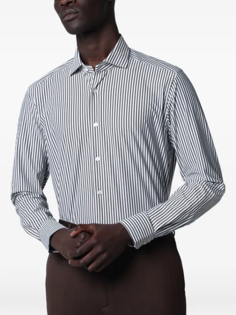 Xacus buttoned striped shirt White ACT558ML21609