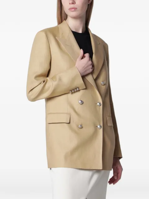 Tagliatore double-breasted peak-lapel blazer Neutrals JJASMINE10B340021