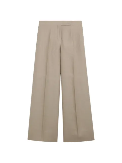 Max Mara pressed-crease wide-leg trousers Neutrals 1131246306600
