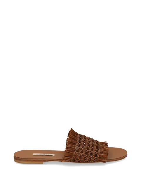 Casadei woven-design fringed sandals Brown 1M567B0101MADAG