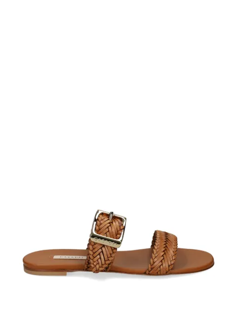 Casadei woven buckle-fastening sandals Brown 1M573B0101C3047