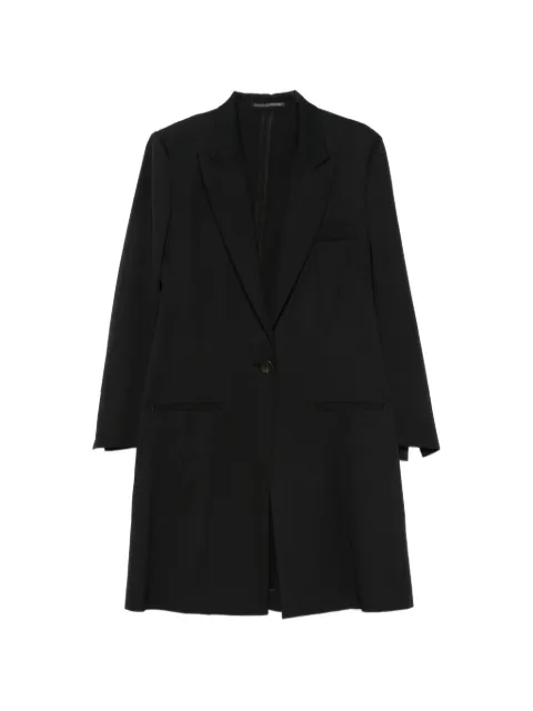 Yohji Yamamoto asymmetric-panel single-breasted coat Black FKJ62101