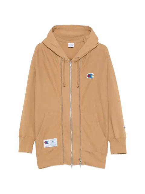 Undercover logo-patch triple-zip hoodie Neutrals UC1E4811