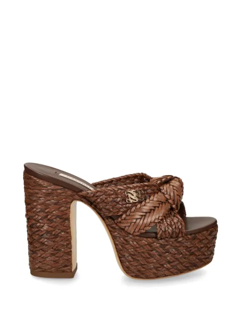 Casadei woven platform sandals Brown 1M558B1201T0587